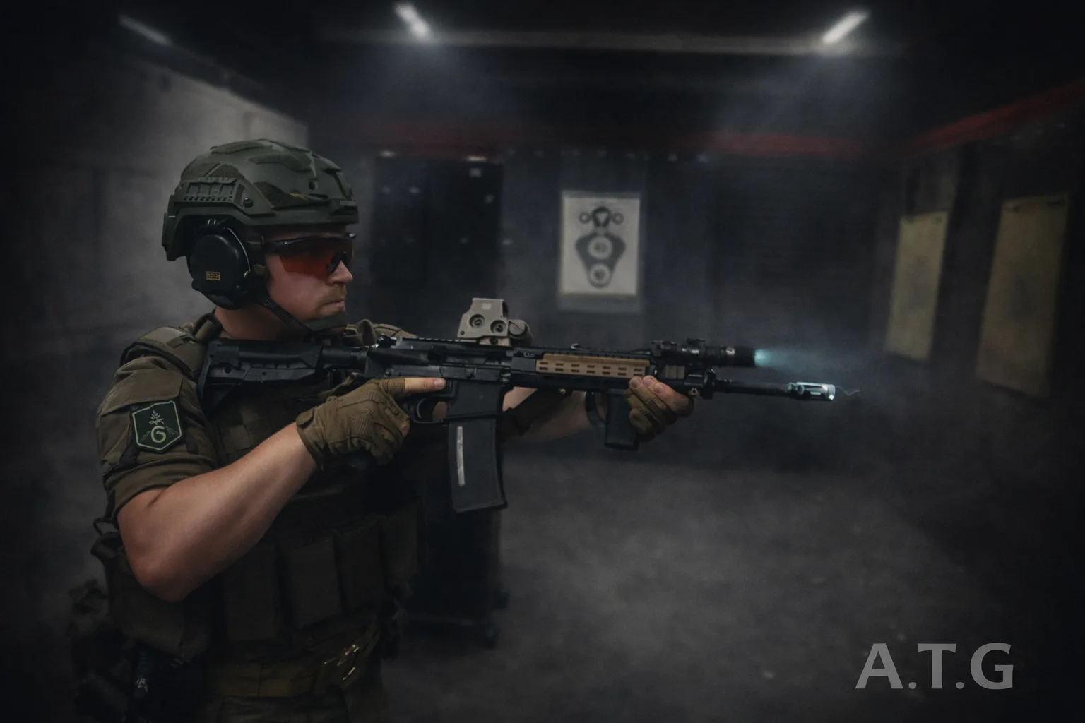 Operatér v palbě na střelnici – Alpha Training Group